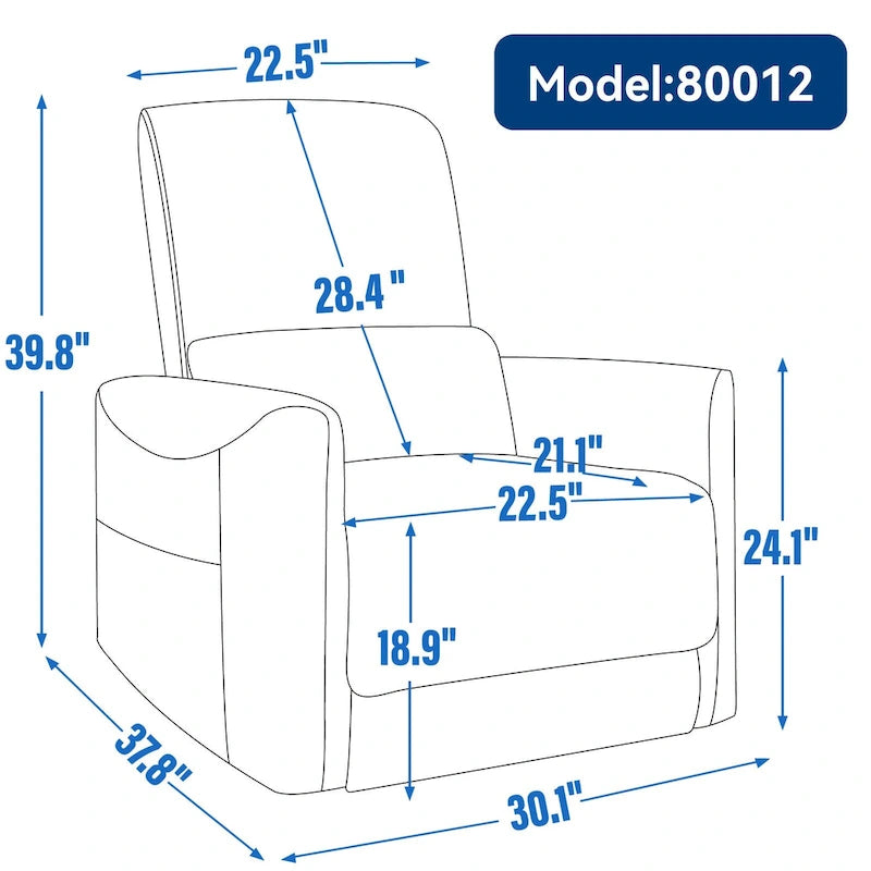Fauteuil inclinable électrique ergonomique marron avec pivotant à 270°, ports de charge USB et Type-C, et support lombaire