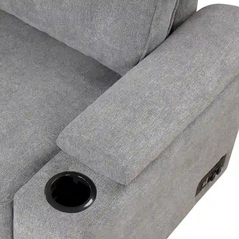 Canapé d'angle en L 5 places de 84,75 po avec pouf de rangement, canapé-lit escamotable 2-en-1 pour salon