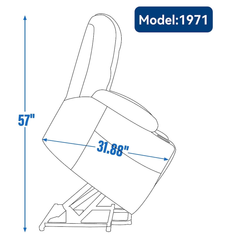 Fauteuil inclinable électrique gris spacieux avec massage, chauffage, deux ports USB, chargement de type C et porte-gobelets