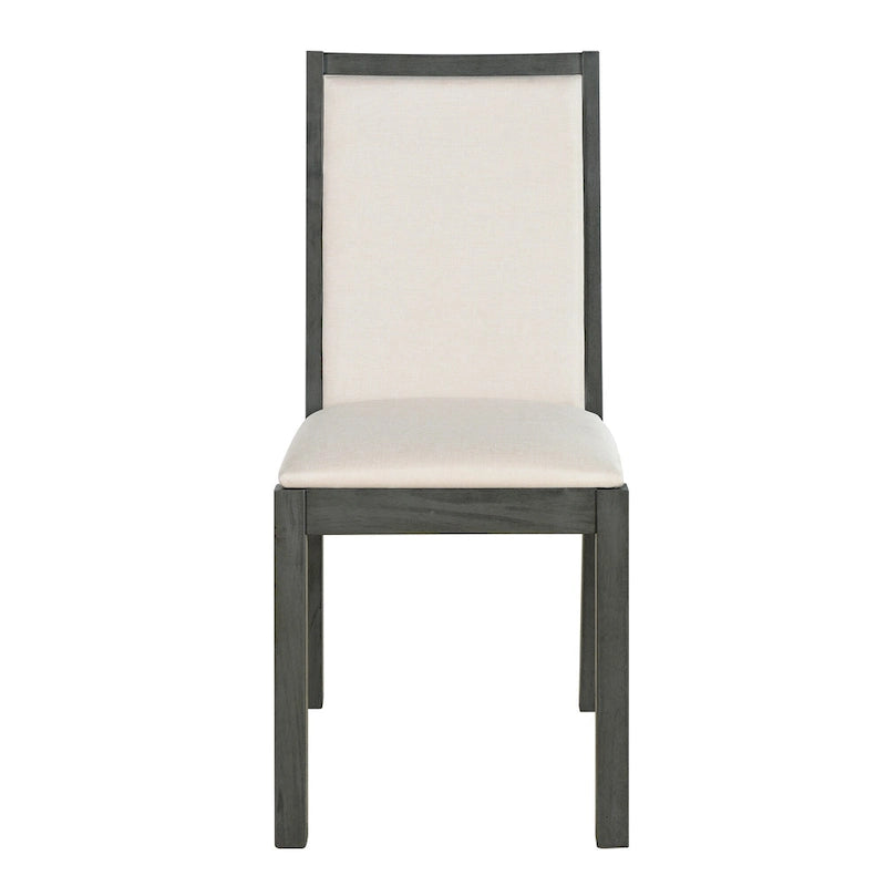Ensemble de salle à manger 6 pièces de style Ferme avec 4 chaises de salle à manger rembourrées et un banc