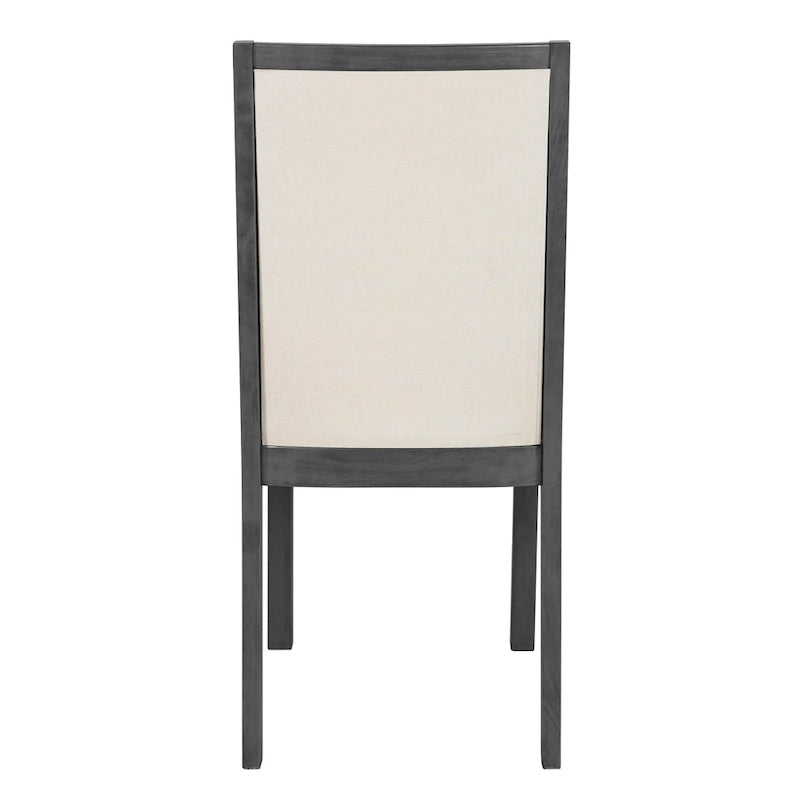 Ensemble de salle à manger 6 pièces de style Ferme avec 4 chaises de salle à manger rembourrées et un banc
