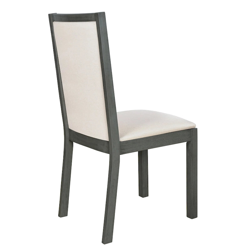 Ensemble de salle à manger 6 pièces de style Ferme avec 4 chaises de salle à manger rembourrées et un banc