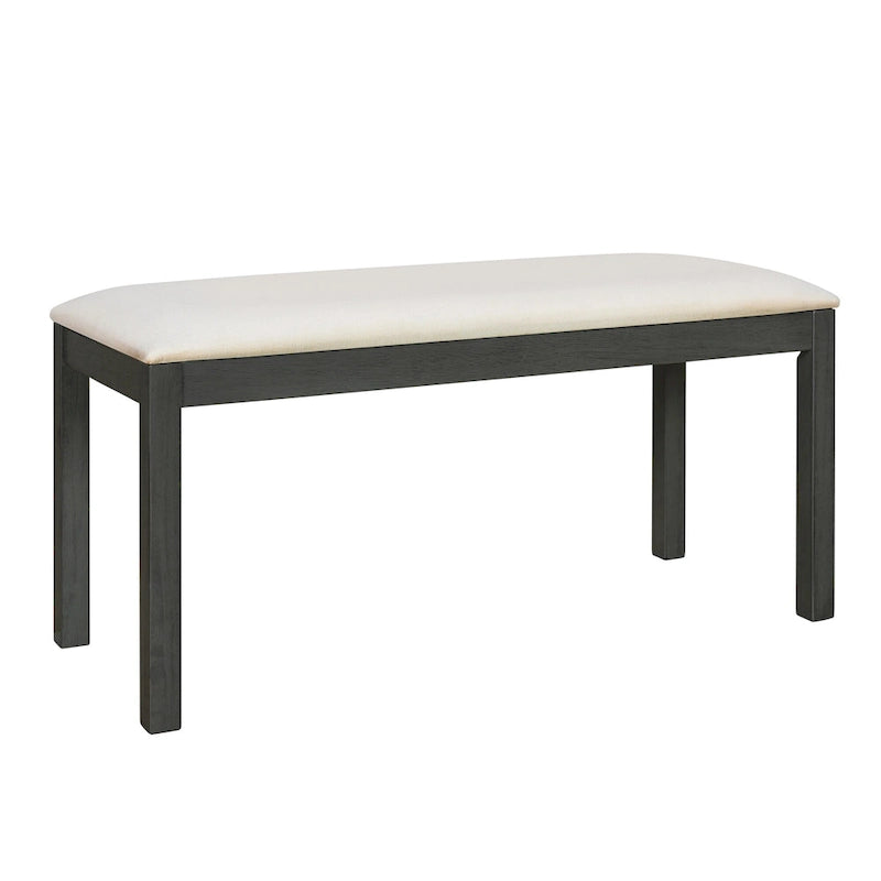 Ensemble de salle à manger 6 pièces de style Ferme avec 4 chaises de salle à manger rembourrées et un banc