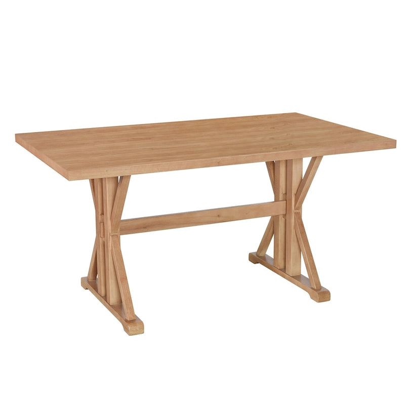 Ensemble de salle à manger 6 pièces de style Ferme avec 4 chaises de salle à manger rembourrées et un banc