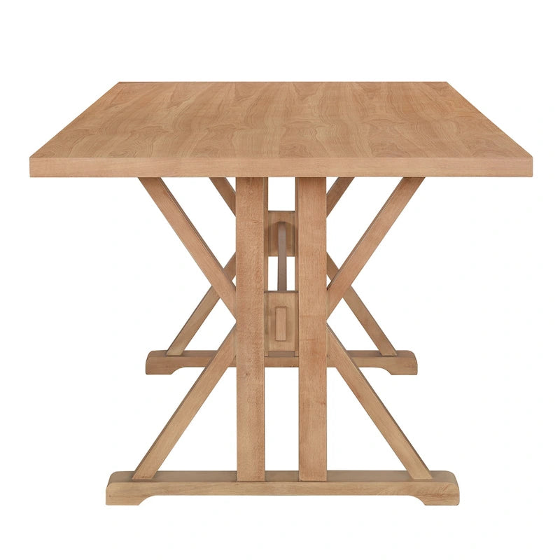 Ensemble de salle à manger 6 pièces de style Ferme avec 4 chaises de salle à manger rembourrées et un banc