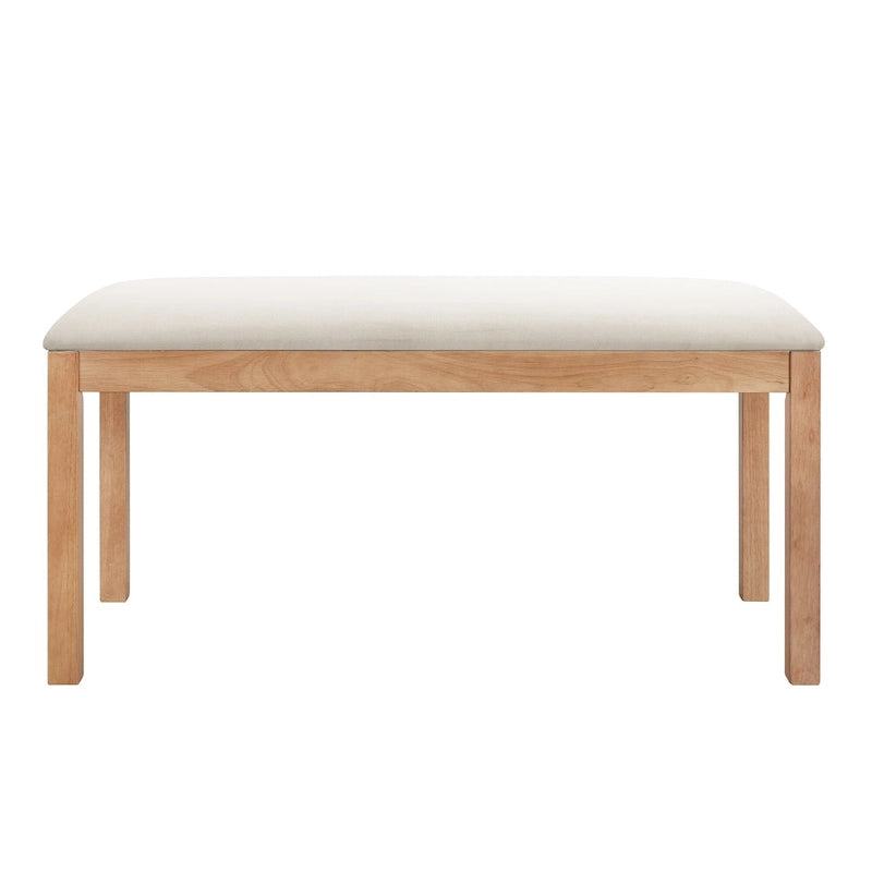 Ensemble de salle à manger 6 pièces de style Ferme avec 4 chaises de salle à manger rembourrées et un banc