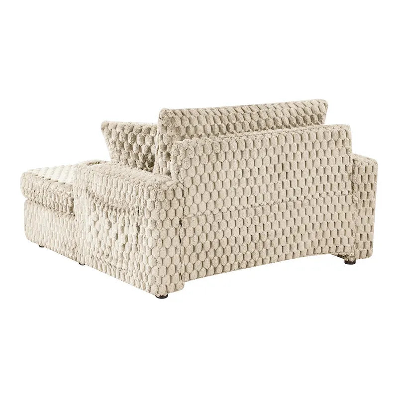 Chaise longue surdimensionnée à 2 accoudoirs rembourrée Lanturn Modern de Furniture of America