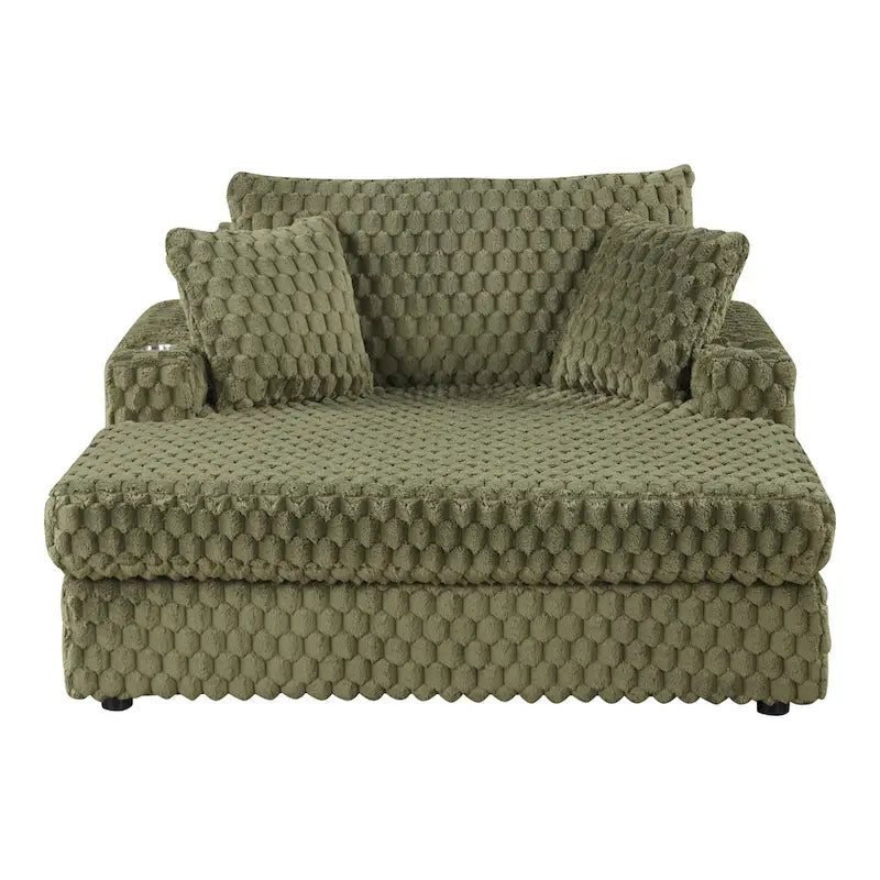 Chaise longue surdimensionnée à 2 accoudoirs rembourrée Lanturn Modern de Furniture of America
