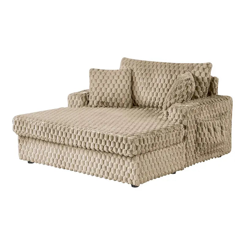 Chaise longue surdimensionnée à 2 accoudoirs rembourrée Lanturn Modern de Furniture of America