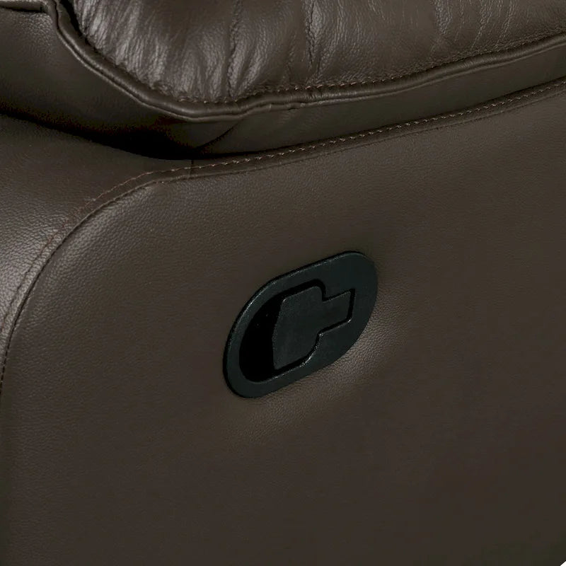 Ensemble de canapé inclinable 2 pièces Yuleigh Modern en cuir assorti avec cadre en bois certifié FSC de Furniture of America
