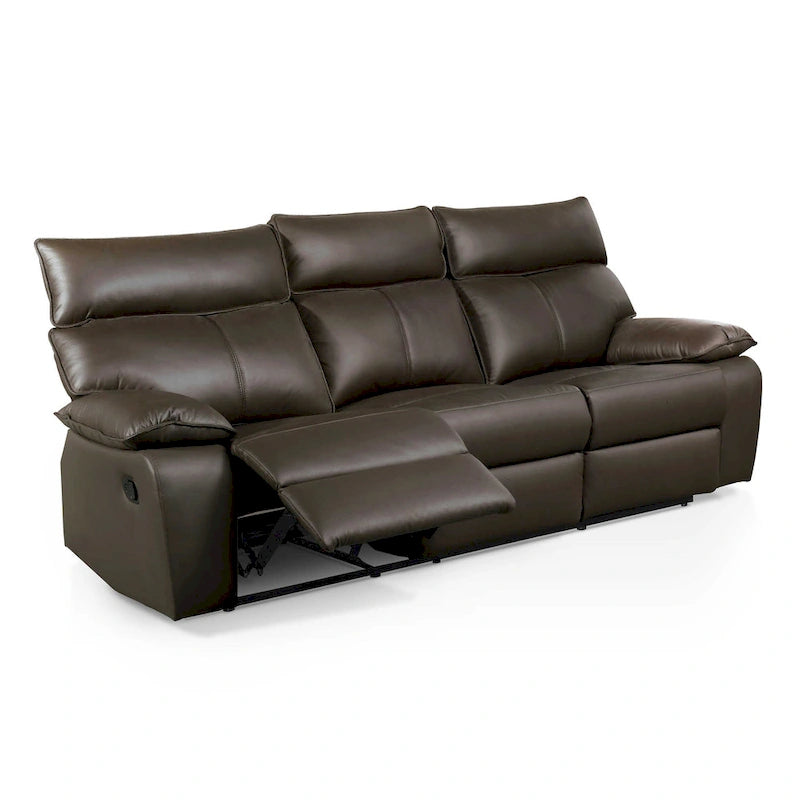 Ensemble de canapé inclinable 2 pièces Yuleigh Modern en cuir assorti avec cadre en bois certifié FSC de Furniture of America