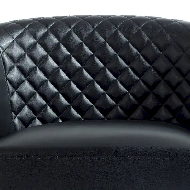 Lot de 2 fauteuils pivotants en similicuir avec clous décoratifs