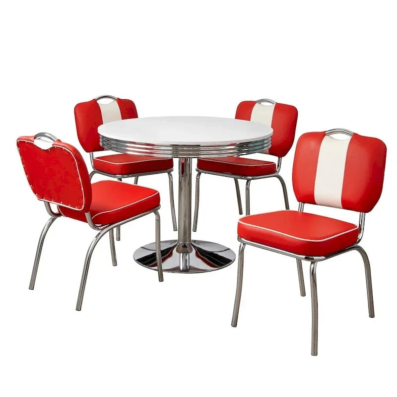 Ensemble de salle à manger rétro 5 pièces Raleigh Simple Living