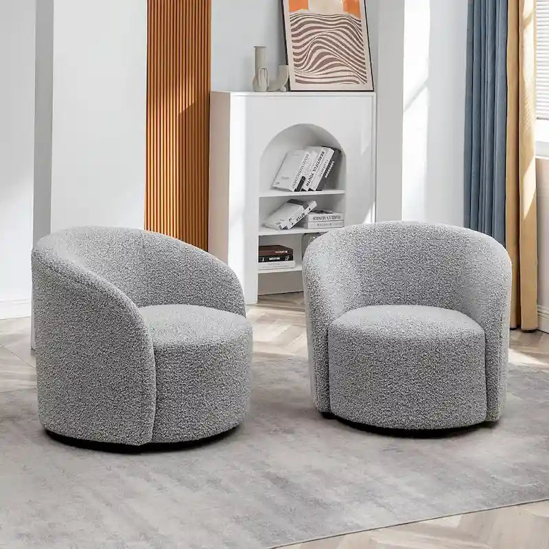 Fauteuil pivotant rembourré KINWELL de 86 cm de large (lot de 2)