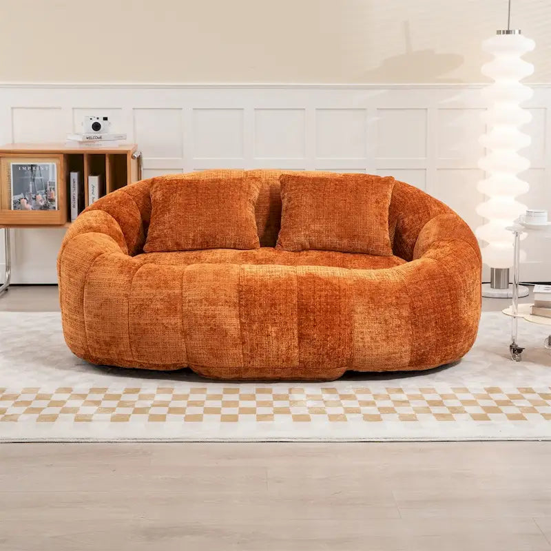 Fauteuil poire paresseux en chenille