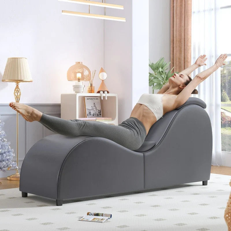 Mixoy Chaise de Yoga d'intérieur, Chaise longue de yoga incurvée pour adultes, étirements, exercices, relaxation