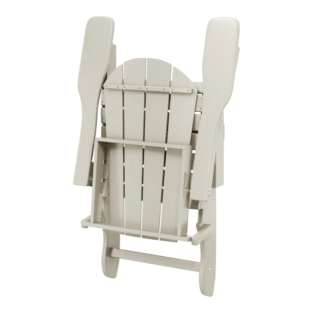 Chaise Adirondack pliante d'extérieur tout temps Polytrends Laguna résistante à la décoloration pour patio