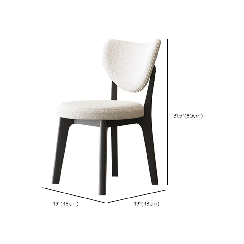 Chaise de salle à manger sans accoudoirs moderne en similicuir à dossier haut