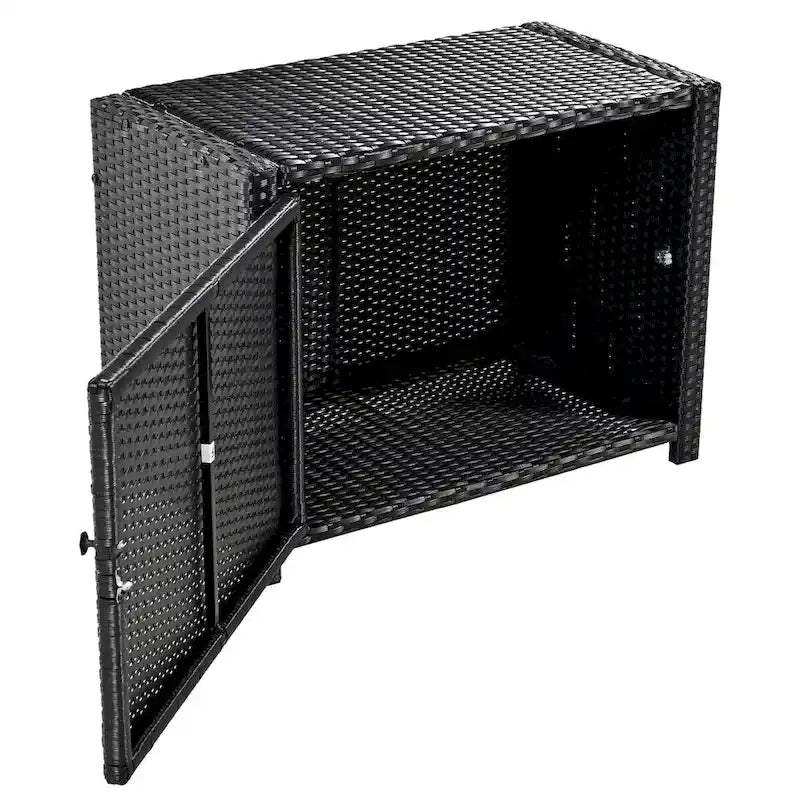 Canapé d'angle d'extérieur en rotin pour spa, forme quadrilatérale