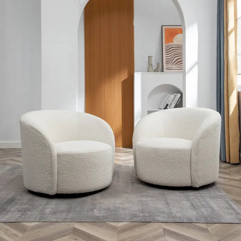 Fauteuil pivotant rembourré KINWELL de 86 cm de large (lot de 2)