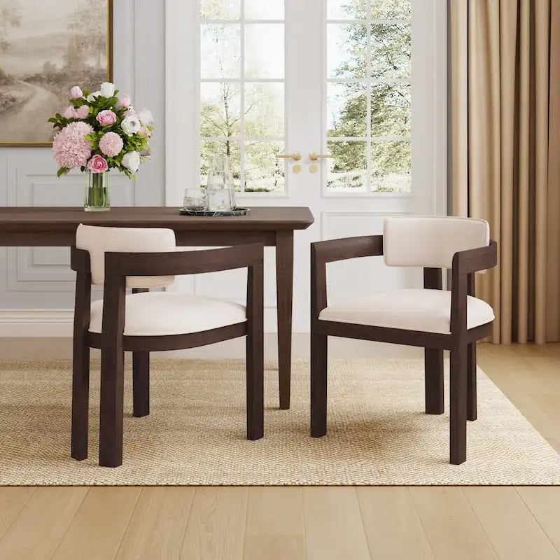 Chaise de salle à manger moderne sophistiquée Conrad avec accoudoirs par Christopher Knight Home