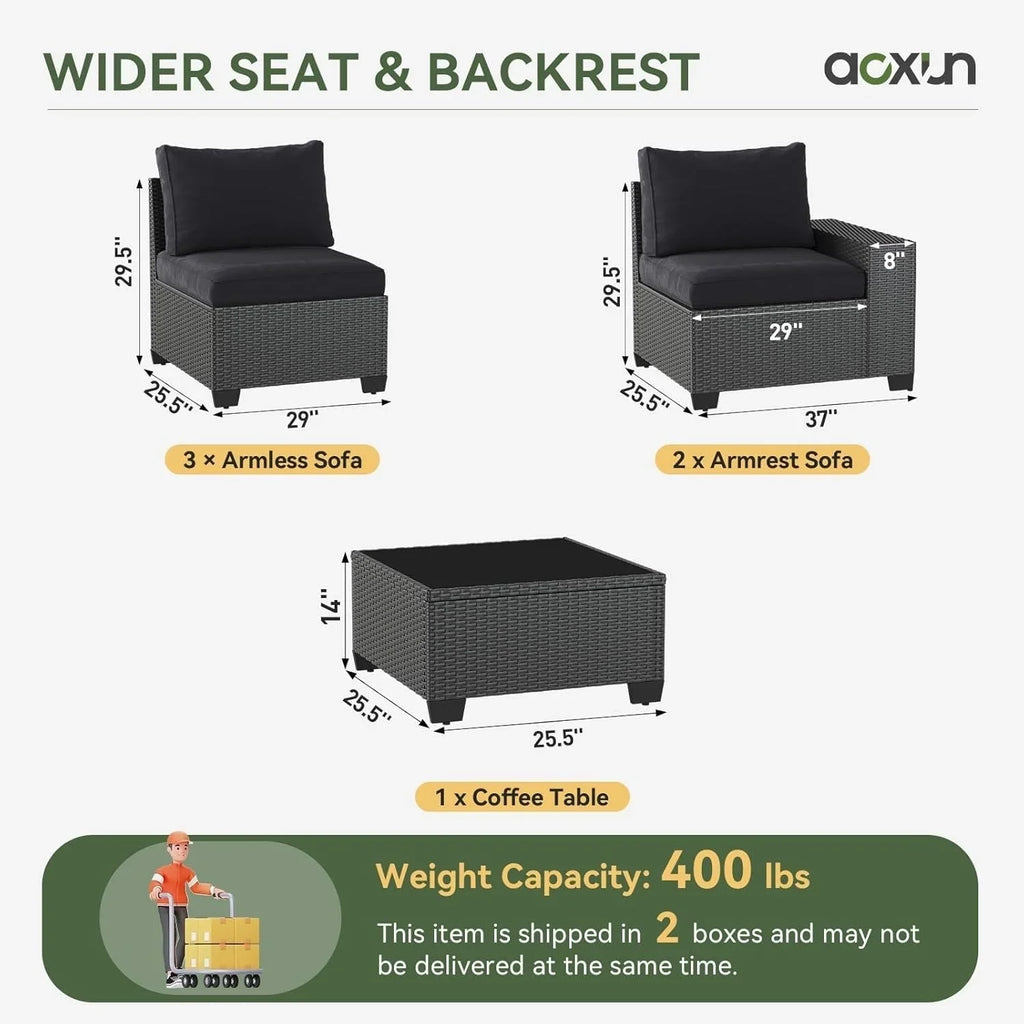 Salons de jardin avec coussins de 10 cm d'épaisseur