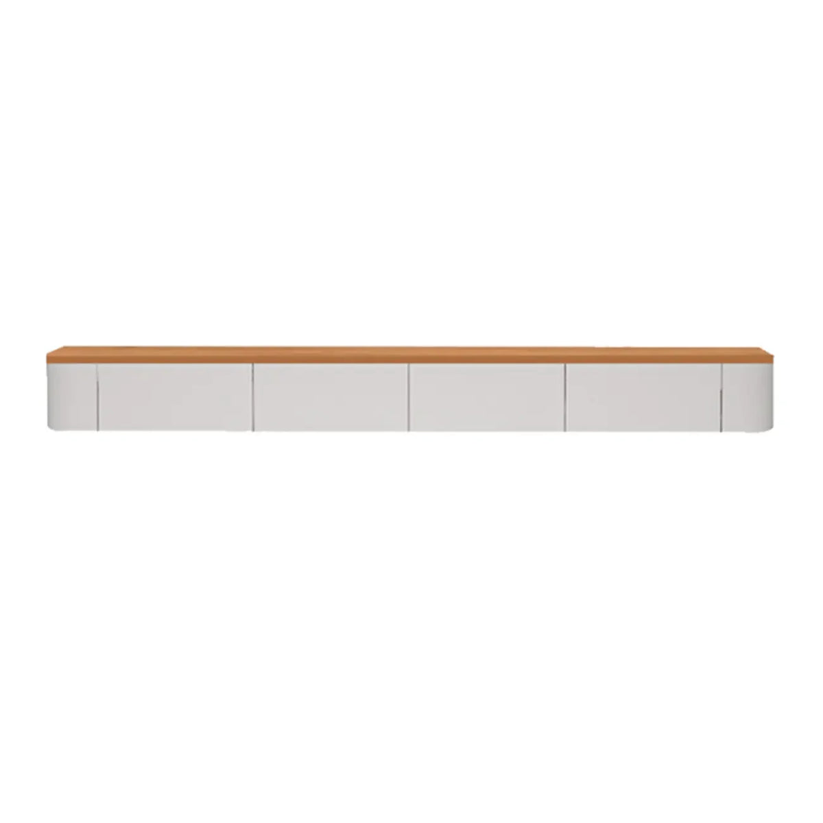 Meuble TV mural contemporain en bois blanc avec tiroirs