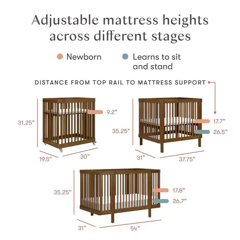 Lit de bébé convertible Babyletto Pogo 8-en-1 avec kits de conversion toutes étapes