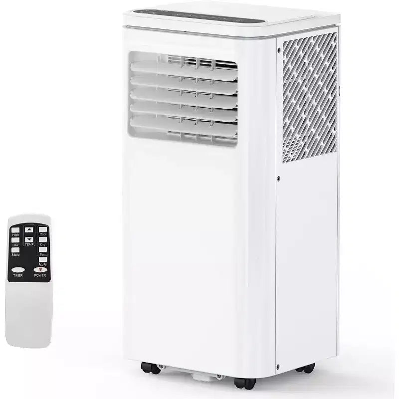 Climatiseur portable 10 000 BTU, Climatiseur de maison avec télécommande pour pièce jusqu'à 42 m², fonctions 3-en-1/minuterie 24h/roulettes