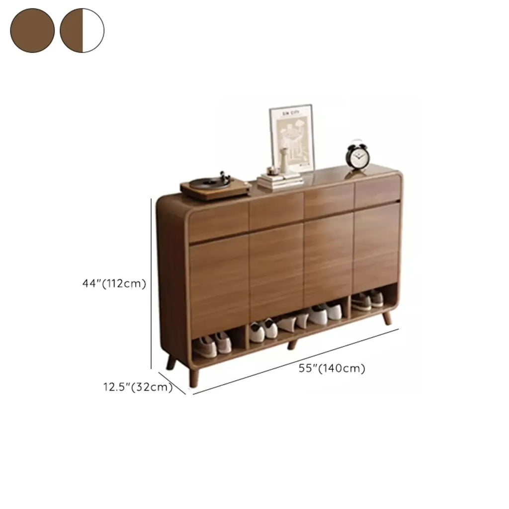 Meuble de rangement pour chaussures de couloir en bois moderne, taille moyenne