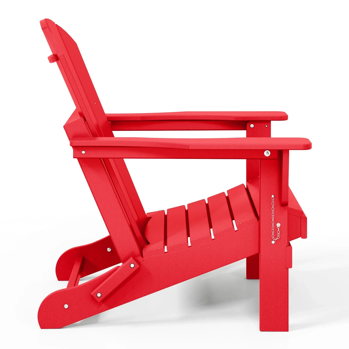 Chaise Adirondack pliante d'extérieur tout temps Polytrends Laguna résistante à la décoloration pour patio