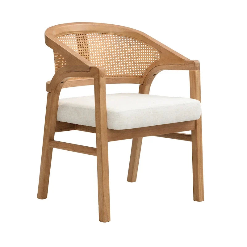Christopher Knight Home - Chaise de salle à manger capitonnée en cannage (Lot de 2)