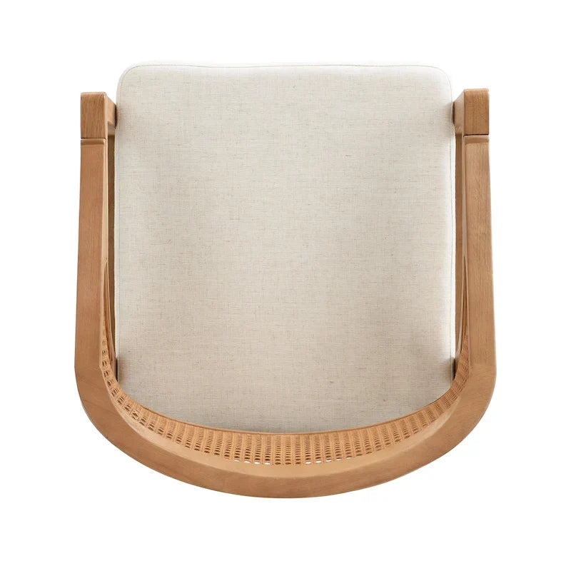 Christopher Knight Home - Chaise de salle à manger capitonnée en cannage (Lot de 2)