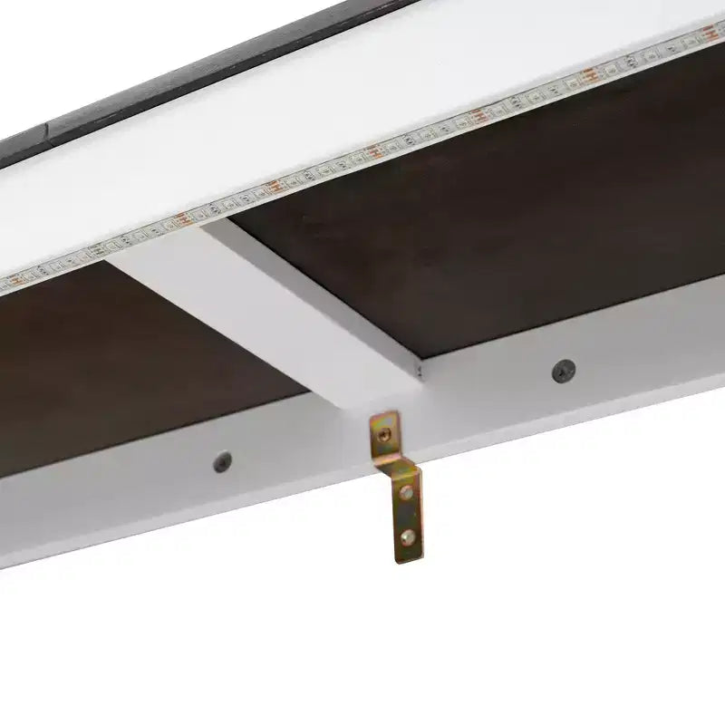 Lit escamotable double avec éclairage LED, peut être plié en armoire, armoire-lit murale dissimulée pour chambre d'amis