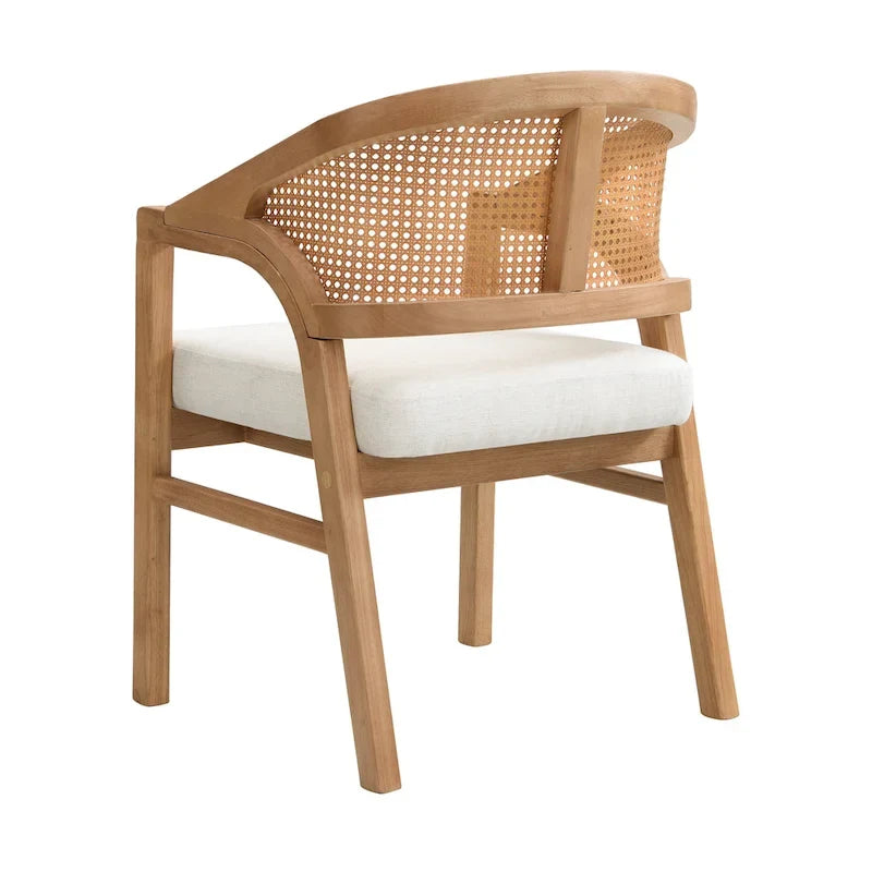 Christopher Knight Home - Chaise de salle à manger capitonnée en cannage (Lot de 2)