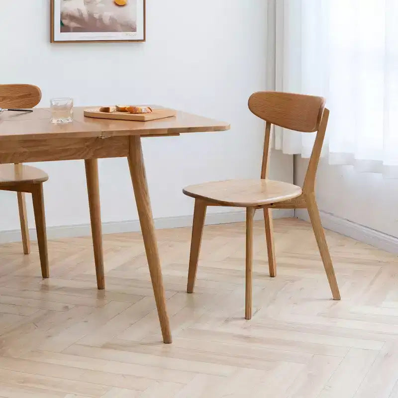 MAYEERTY Lot de 4 chaises de salle à manger en bois massif, chaises en bois naturel pour cuisine, salle à manger, salon