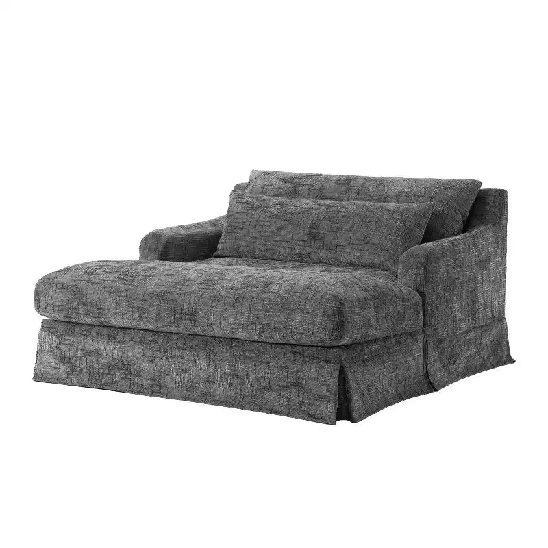 Fauteuil convertible très profond en chenille Polibi