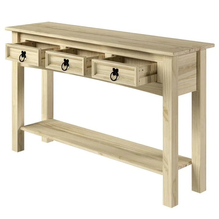 Console de table en bois 3 tiroirs Corona | Furniture Dash - S.O.