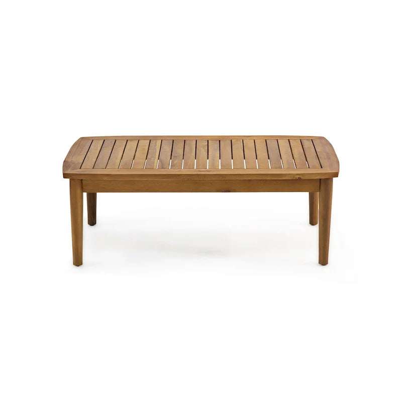 Ensemble de conversation d'extérieur 4 places en bois d'acacia Willowbrook par Christopher Knight Home