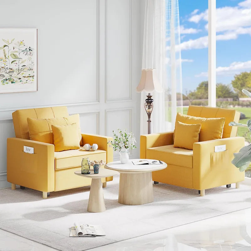 Fauteuil convertible 3-en-1, plusieurs coloris, une place