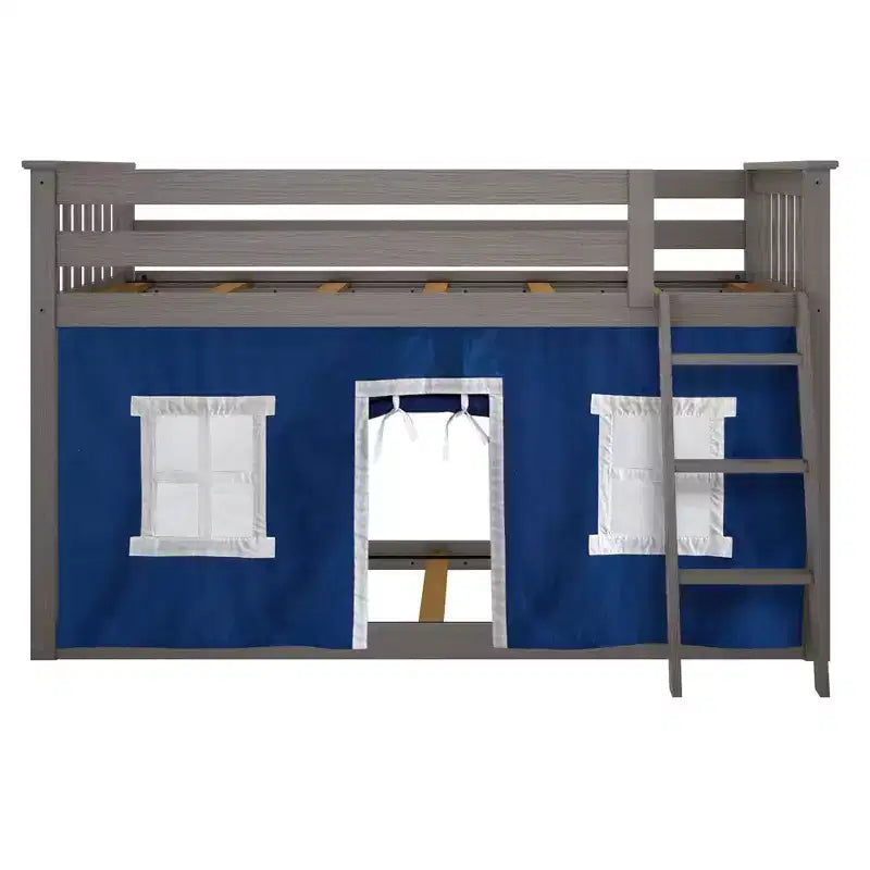 Lit superposé bas Max & Lily double sur double avec rideaux