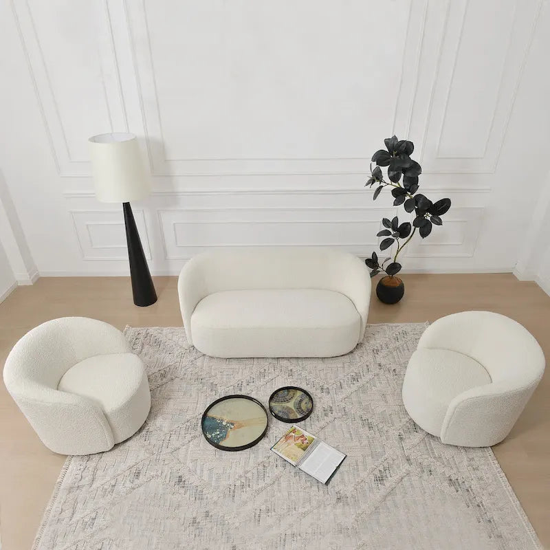 Fauteuil pivotant rembourré KINWELL de 86 cm de large (lot de 2)