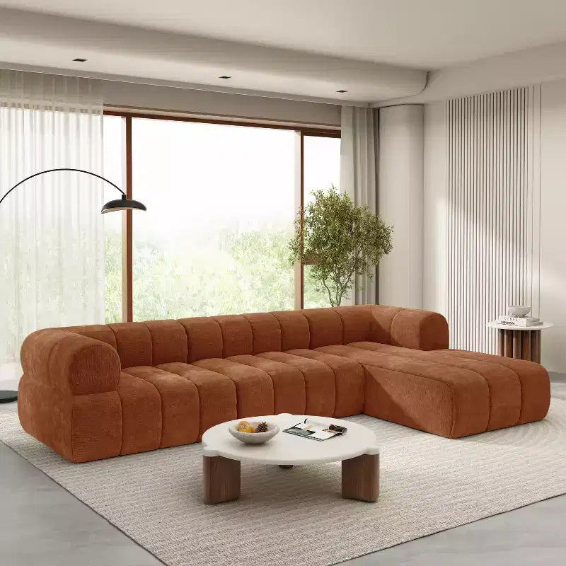 Canapé d'angle moderne Christopher Knight Home Keri 122 en mousse haute densité avec dossier bas