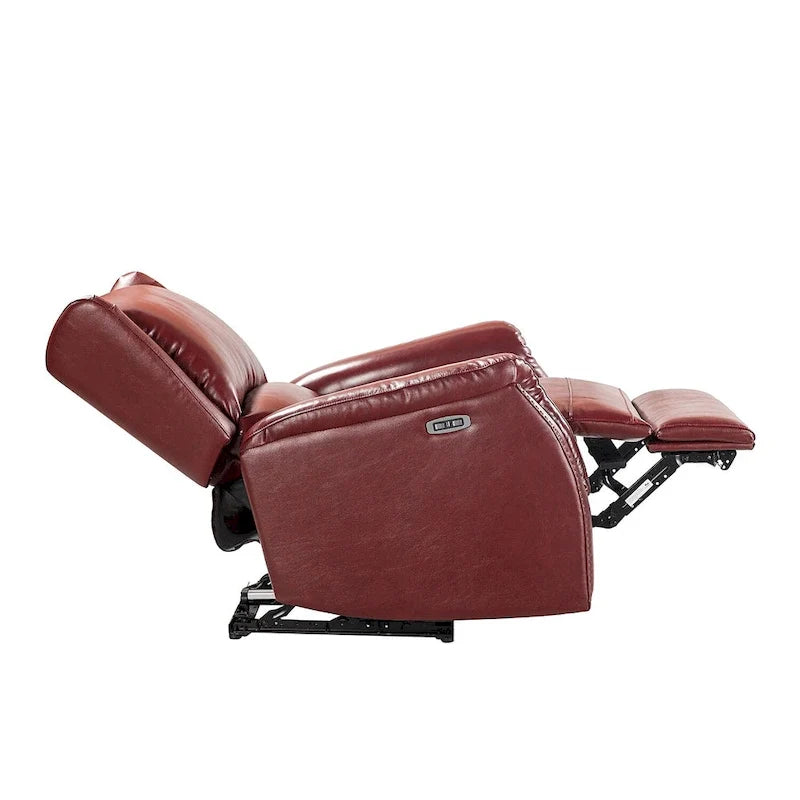 Fauteuil inclinable électrique Eduardo en cuir véritable avec port USB (ensemble de 2)