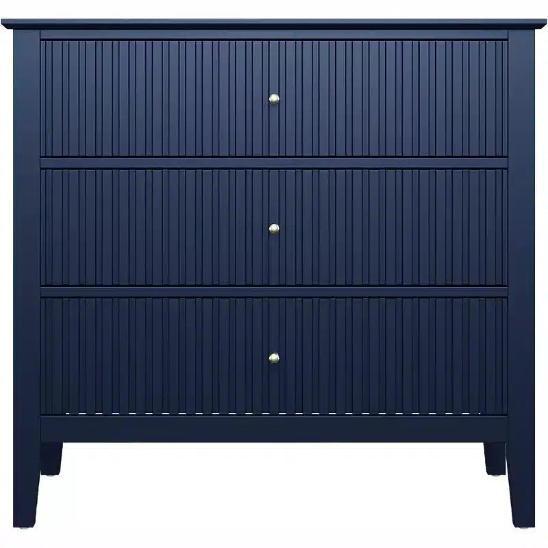 Heynemo Commode 3 Tiroirs, Table de Chevet en Bois Peint de 76 cm de Haut avec Rangement, Grande Commode Moderne avec Coulisses à Roulement à Billes