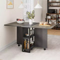 Table à manger pliante pour cuisine, table à manger peu encombrante, table de cuisine à rallonges avec 6 roulettes pour petits espaces