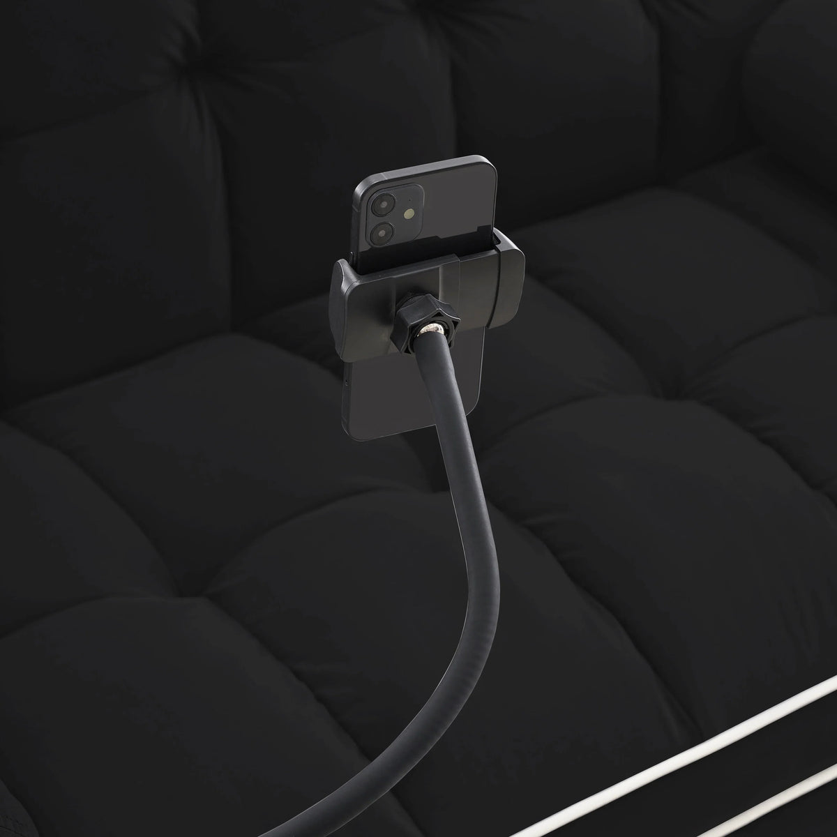Canapé-lit convertible en velours 55'' 2 places avec lit gigogne, dossier inclinable, poches latérales et support de téléphone