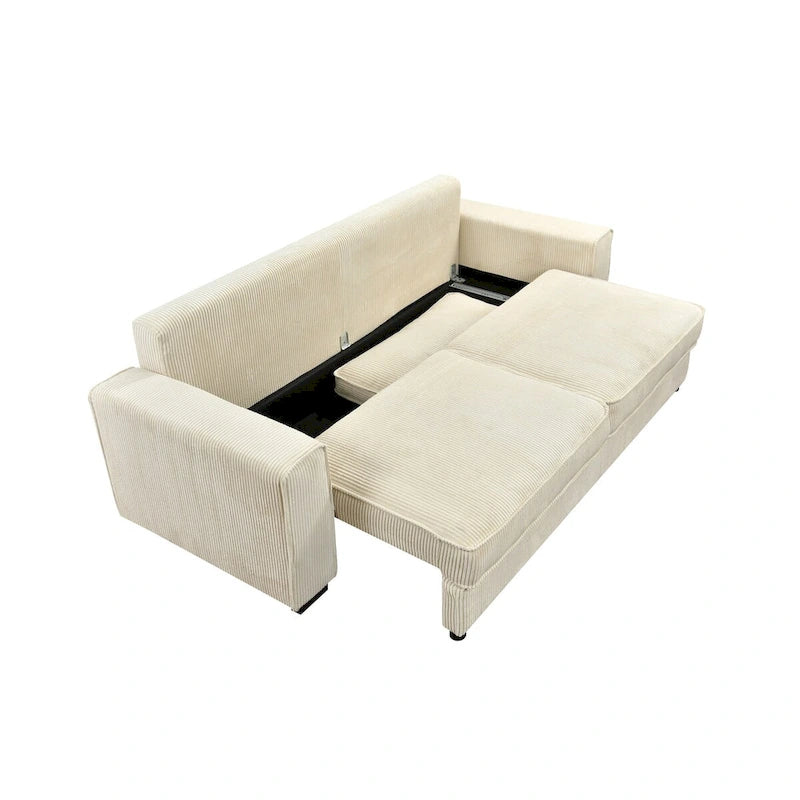 Roomfitters Grand canapé-lit avec rangement, mobilier de canapé moderne à 3 places, canapé rembourré pour petits espaces
