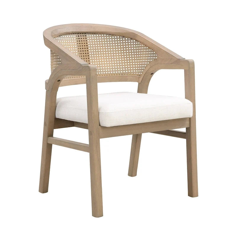 Christopher Knight Home - Chaise de salle à manger capitonnée en cannage (Lot de 2)