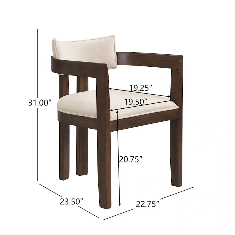 Chaise de salle à manger moderne sophistiquée Conrad avec accoudoirs par Christopher Knight Home